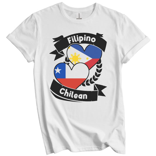 Filipino Chilean Heart Flags Philippines Chile T-Shirt