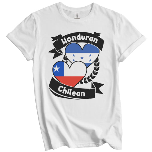 Honduran Chilean Heart Flags Honduras Chile T-Shirt
