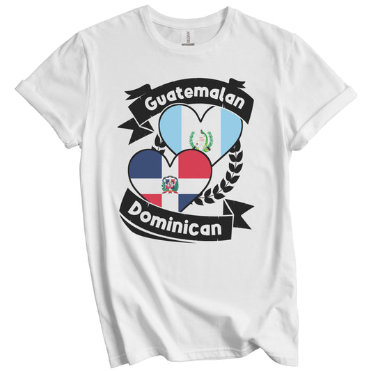 Guatemalan Dominican Heart Flags Guatemala Dominican Republic T-Shirt