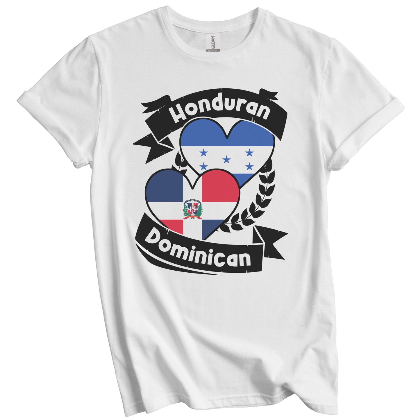 Honduran Dominican Heart Flags Honduras Dominican Republic T-Shirt