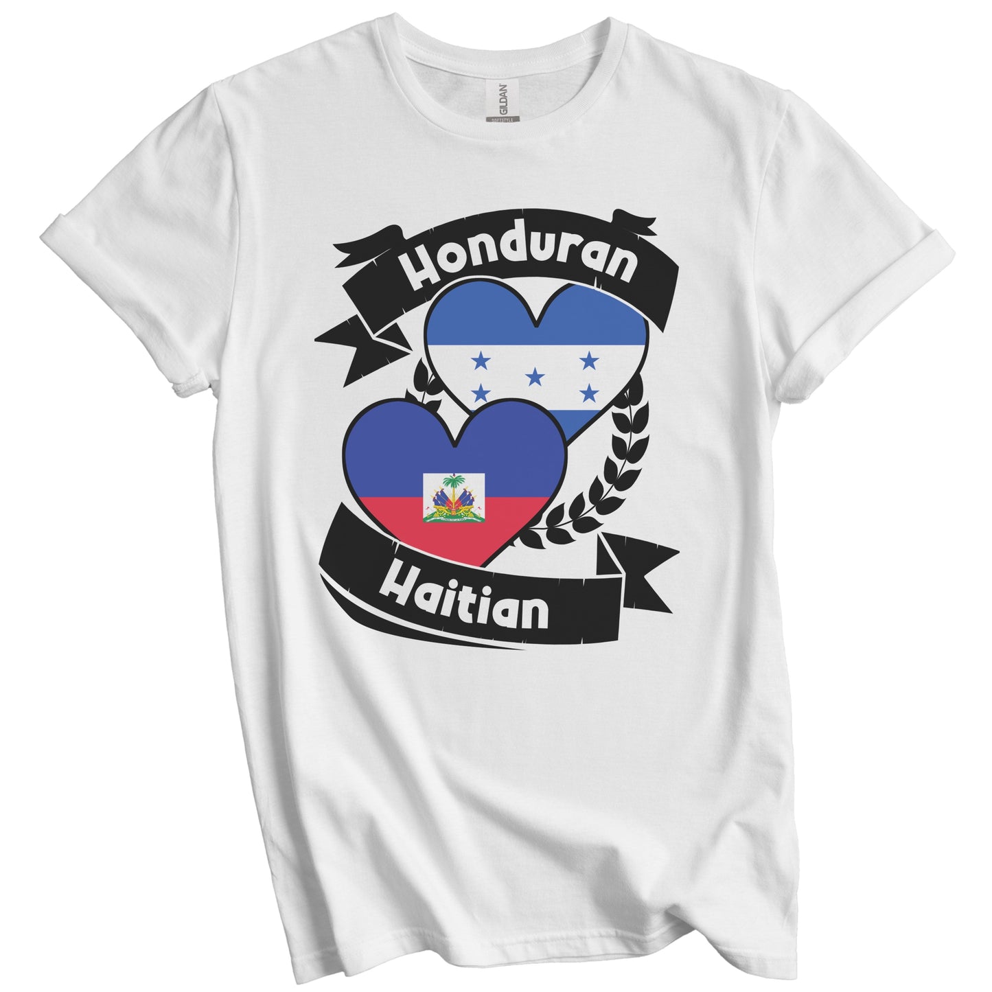 Honduran Haitian Heart Flags Honduras Haiti T-Shirt