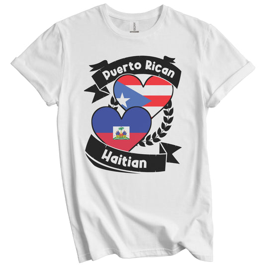 Puerto Rican Haitian Heart Flags Puerto Rico Haiti T-Shirt