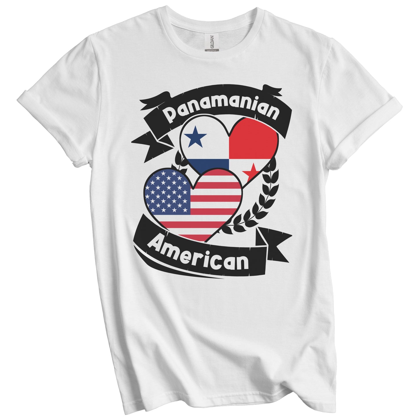 Panamanian American Hearts USA Flag Panama Flag T-Shirt