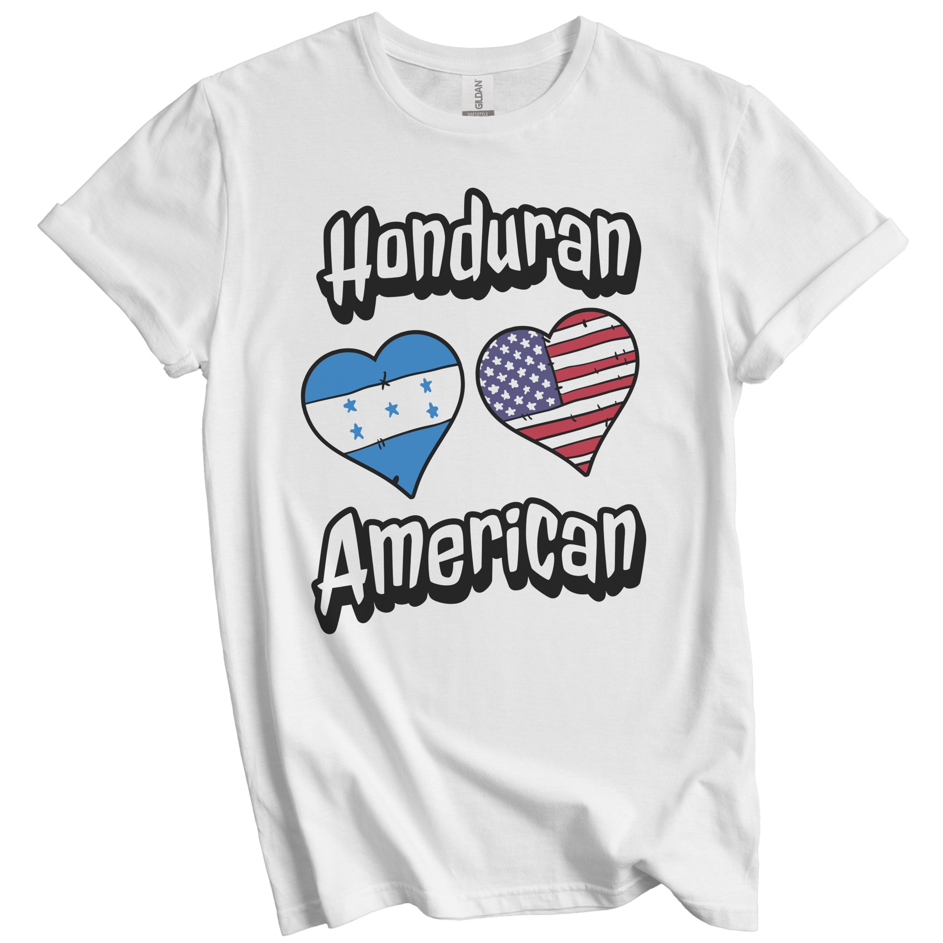 Honduran American Flag Hearts Combo Honduras T-Shirt – Really Awesome ...