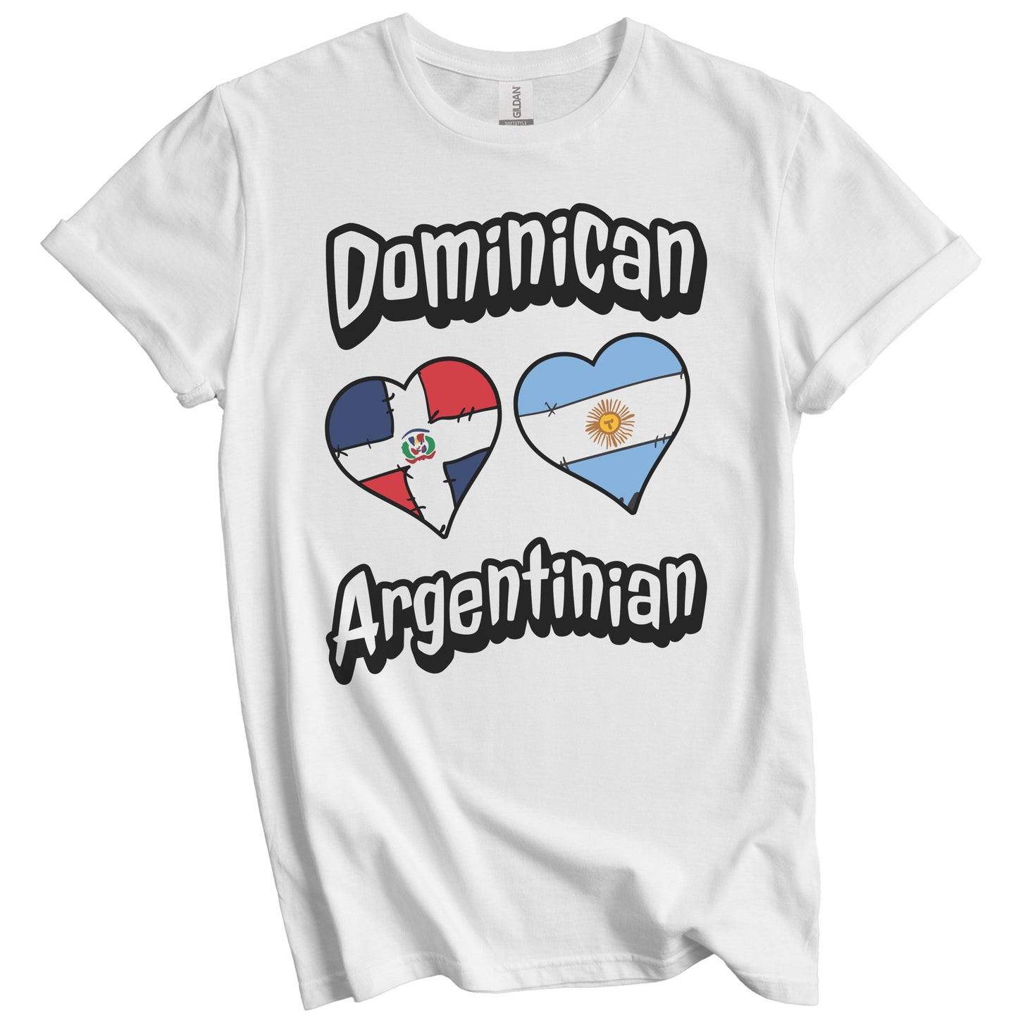 Dominican Argentinian Hearts Dominican Republic Argentina T-Shirt