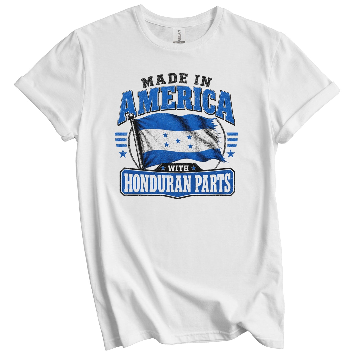 Made In America With Honduran Parts Honduras Flag T-Shirt