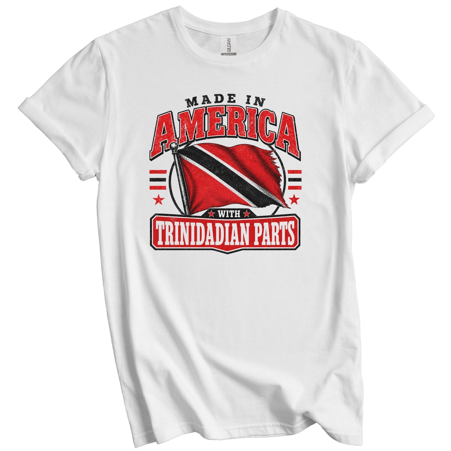 Made In America With Trinidadian Parts Trinidad and Tobago Flag T-Shirt