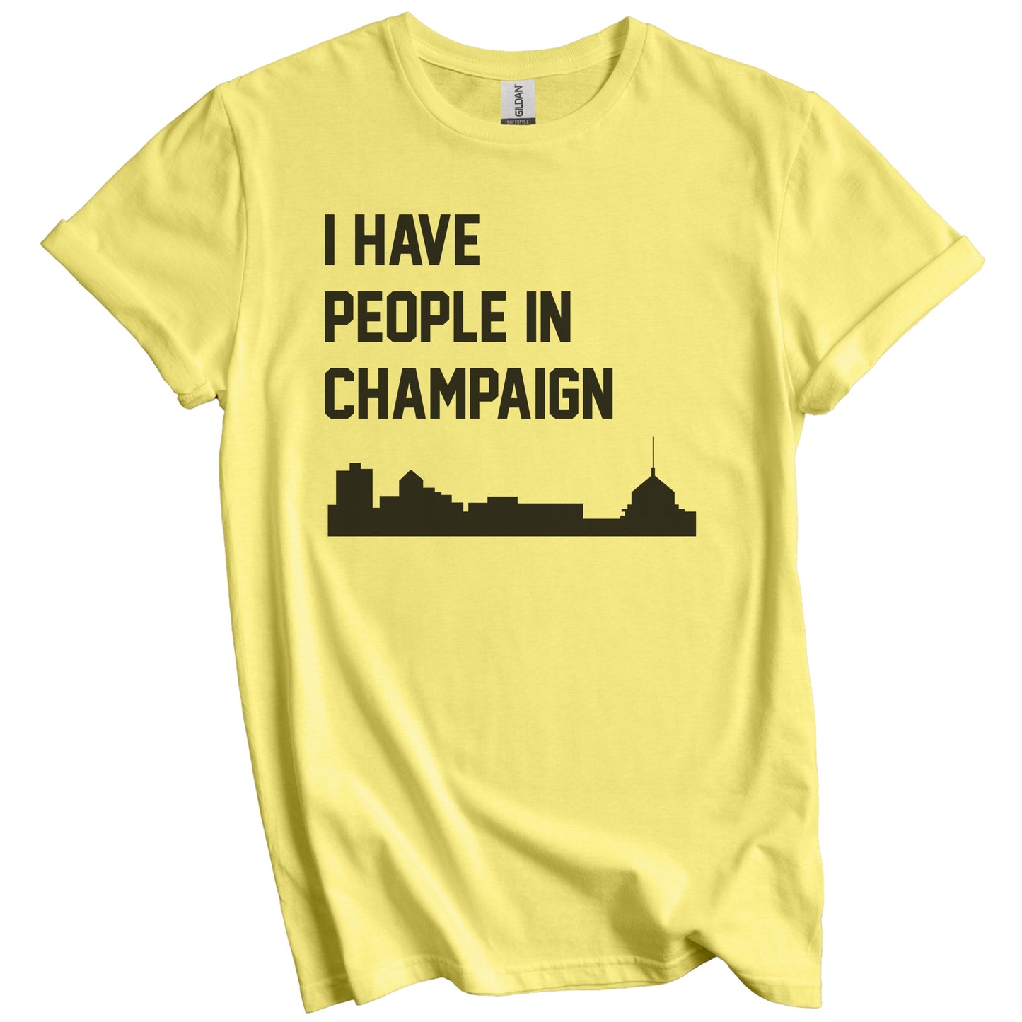I Have People In Champaign Illinois Skyline T-Shirt
