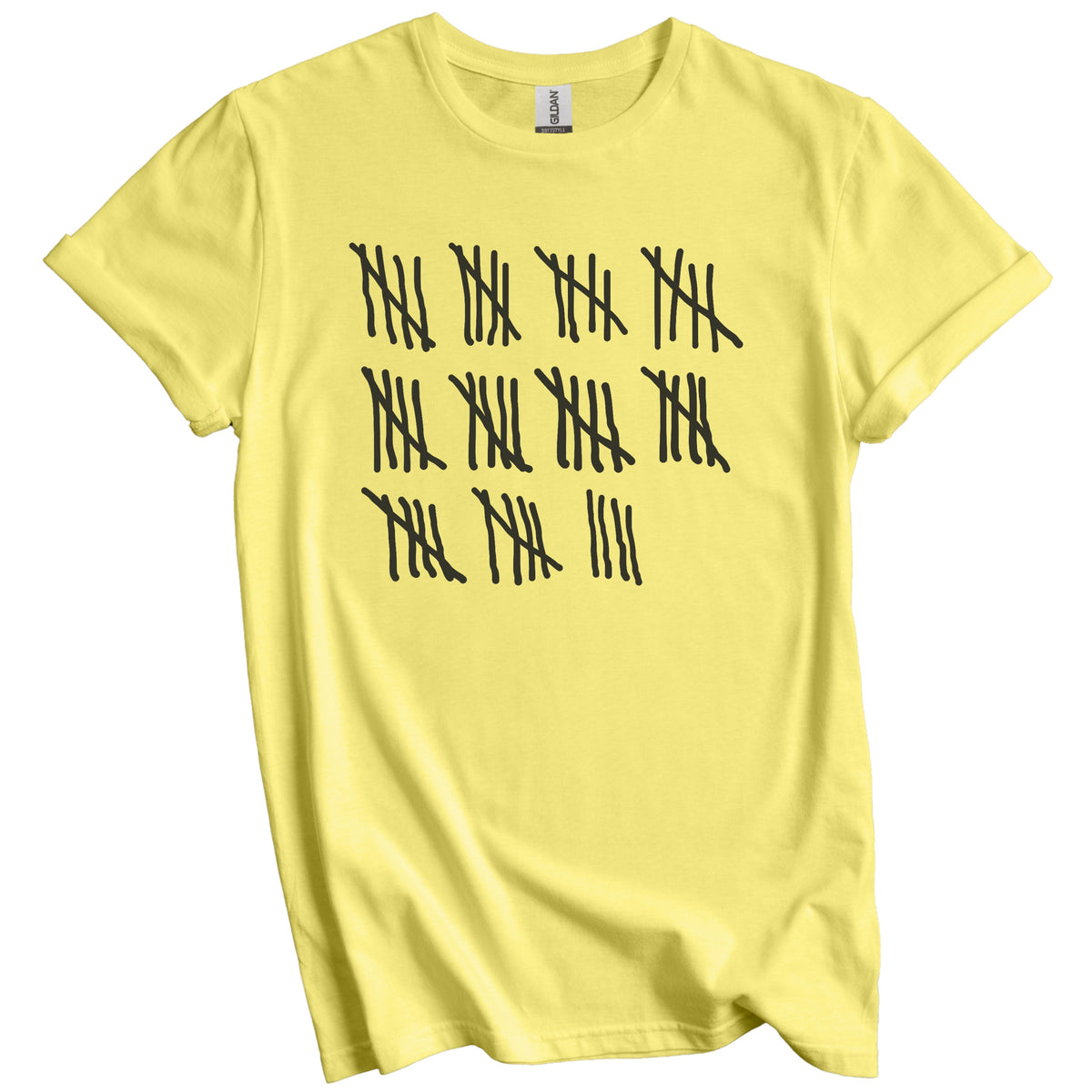 Counting To 54 Years Old Tally Marks Funny 54th Birthday T-Shirt
