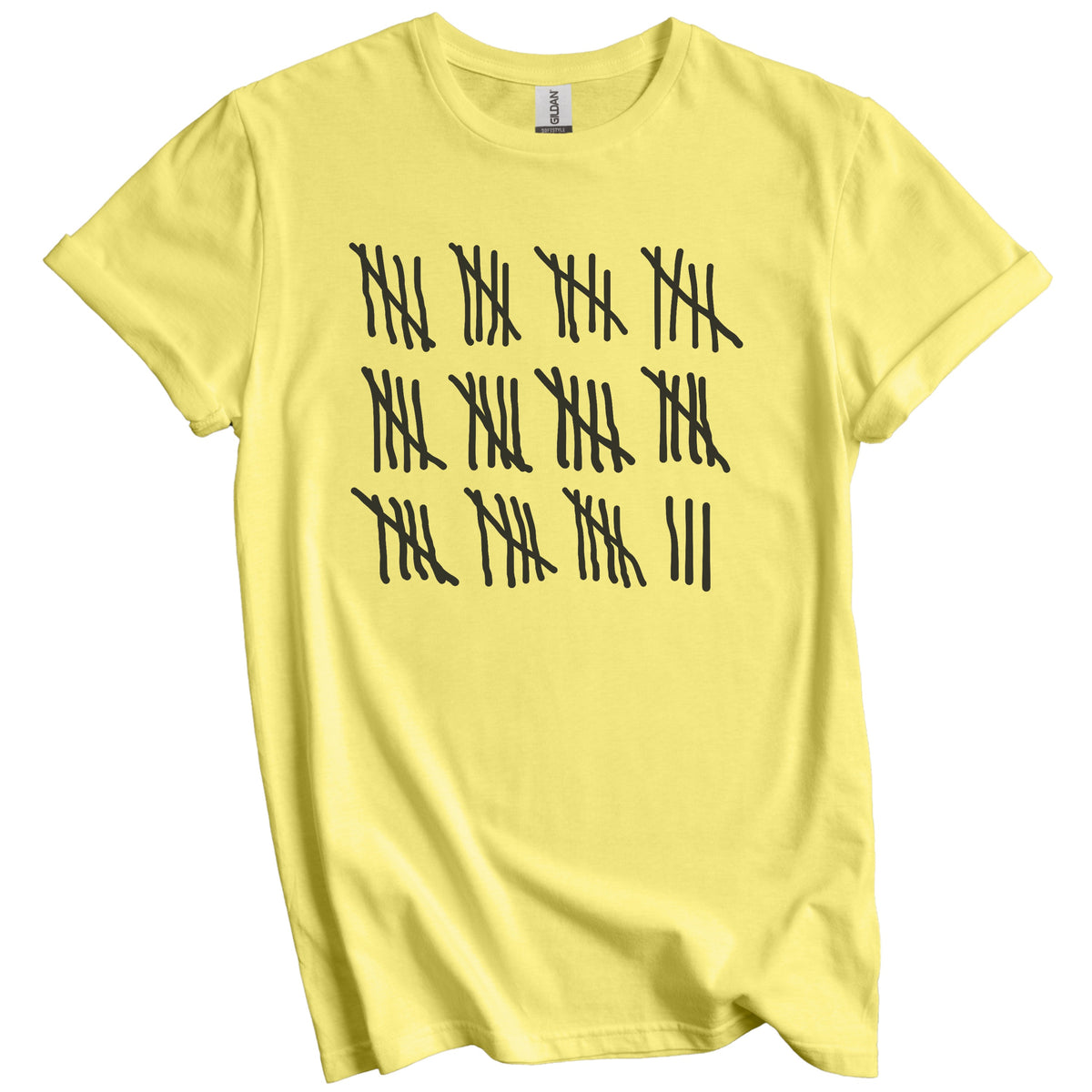Counting To 58 Years Old Tally Marks Funny 58th Birthday T-Shirt