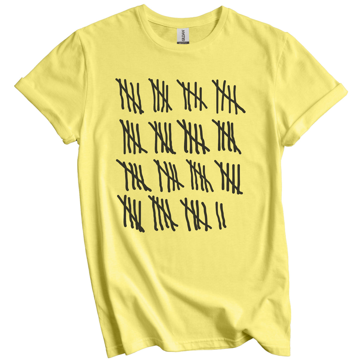 Counting To 77 Years Old Tally Marks Funny 77th Birthday T-Shirt