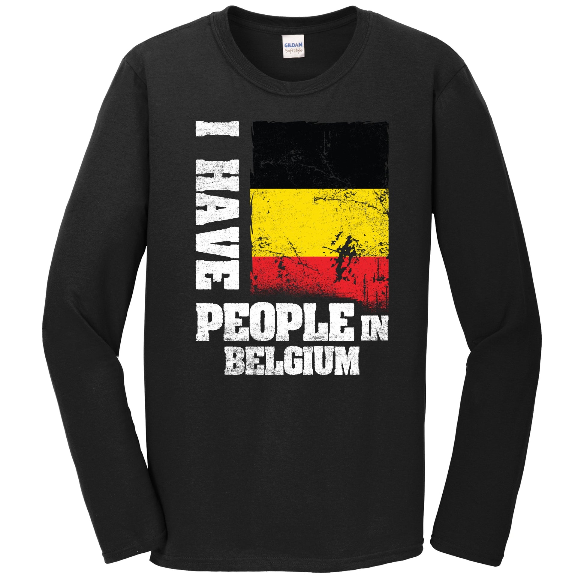 I Have People In Belgium Belgian Flag Long Sleeve T-Shirt