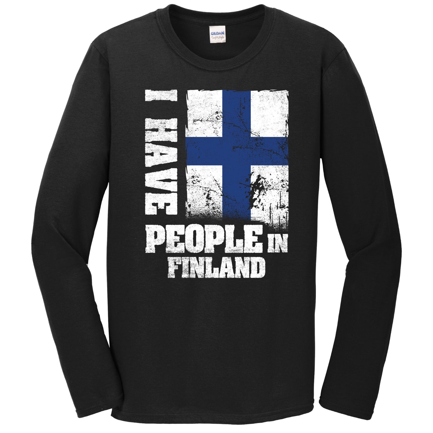 I Have People In Finland Finnish Flag Long Sleeve T-Shirt