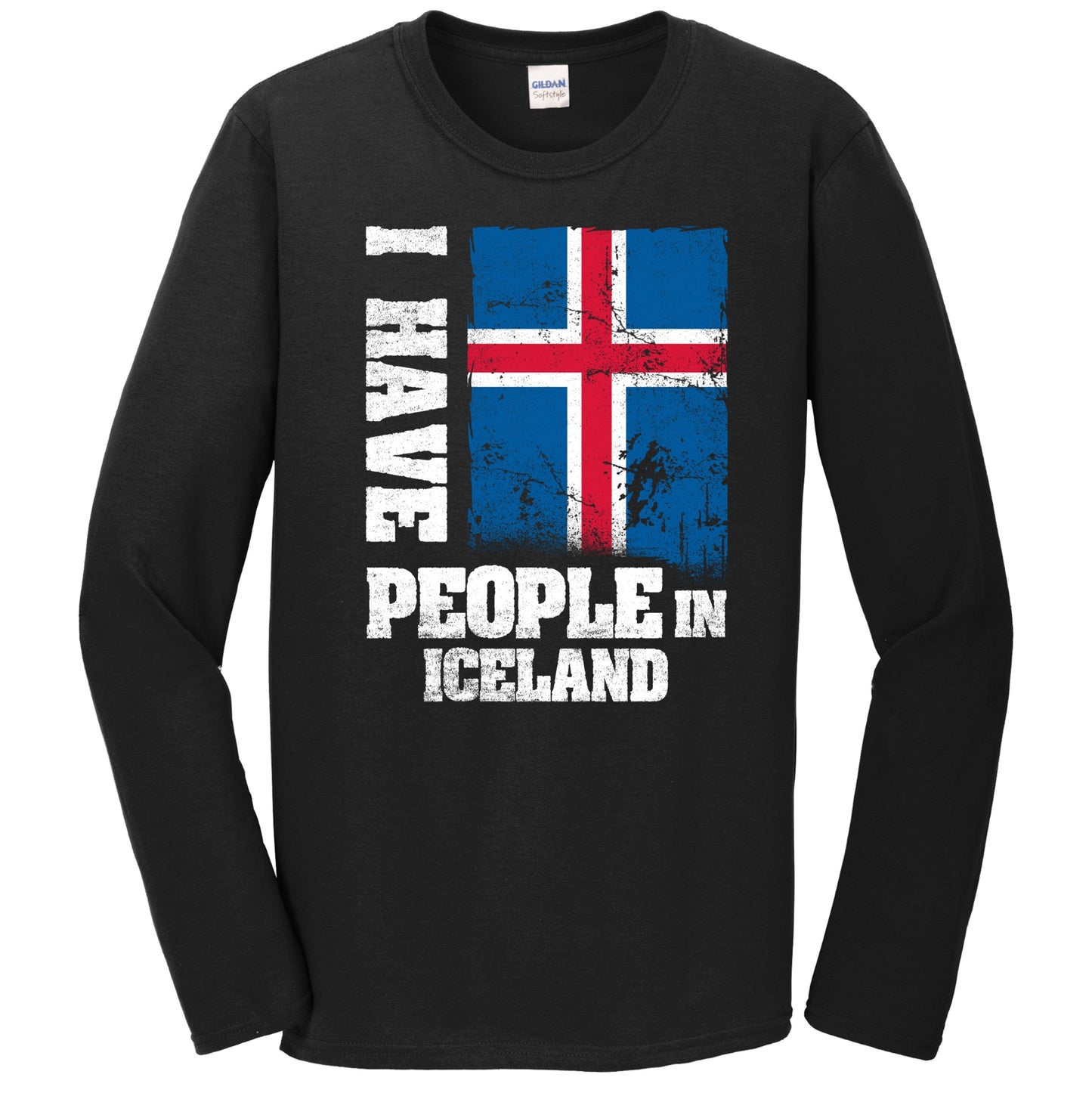 I Have People In Iceland Icelandic Flag Long Sleeve T-Shirt