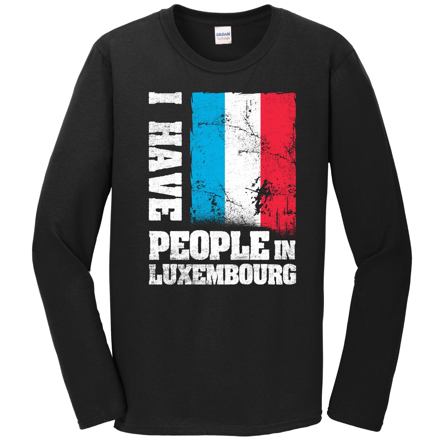 I Have People In Luxembourg Luxembourgish Flag Long Sleeve T-Shirt