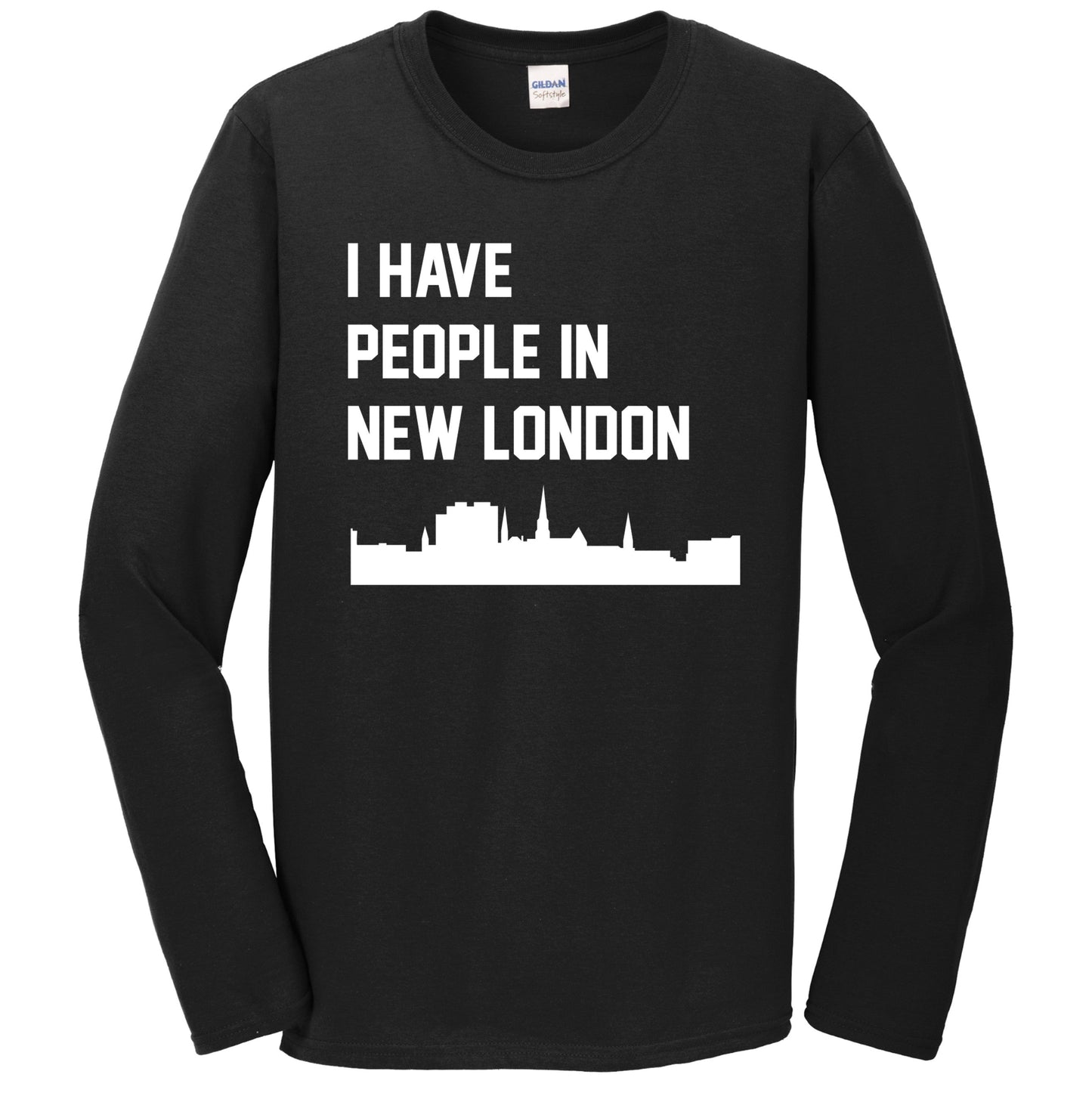 I Have People In New London Connecticut Skyline Long Sleeve T-Shirt