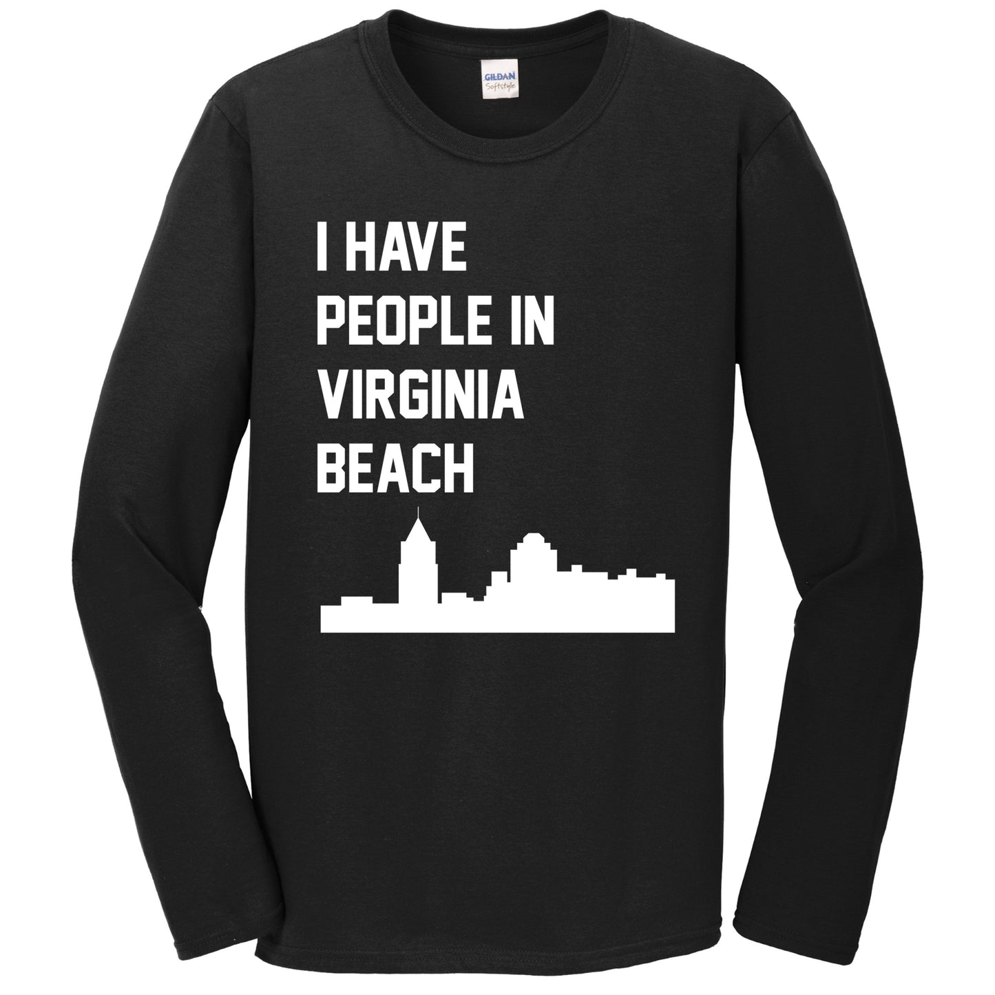 I Have People In Virginia Beach Virginia Skyline Long Sleeve T-Shirt