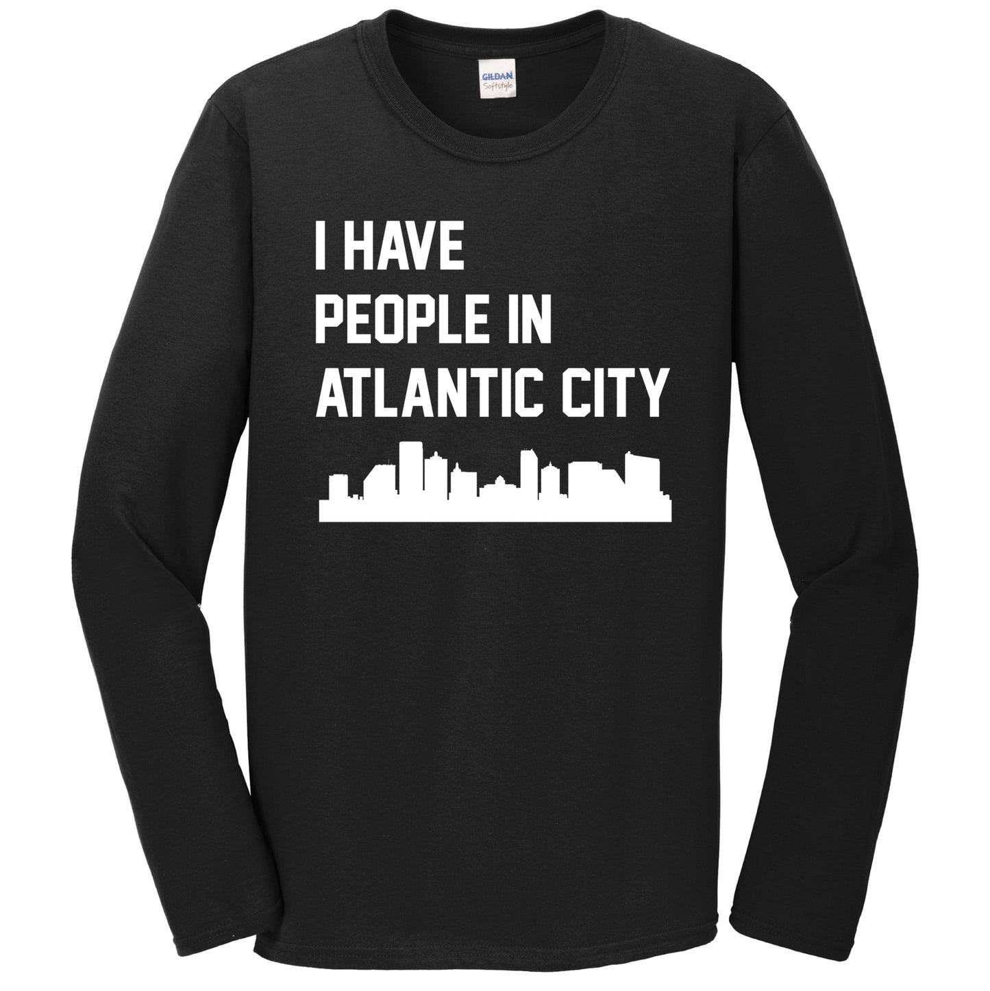 I Have People In Atlantic City New Jersey Skyline Long Sleeve T-Shirt