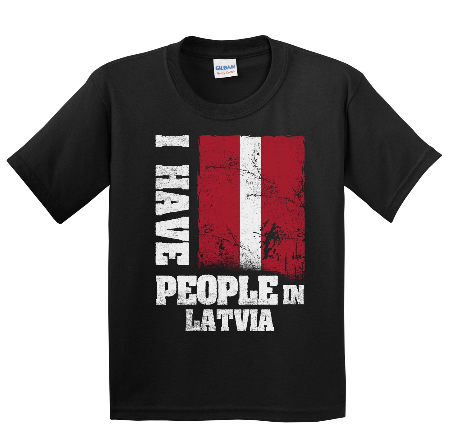 I Have People In Latvia Latvian Flag Youth T-Shirt