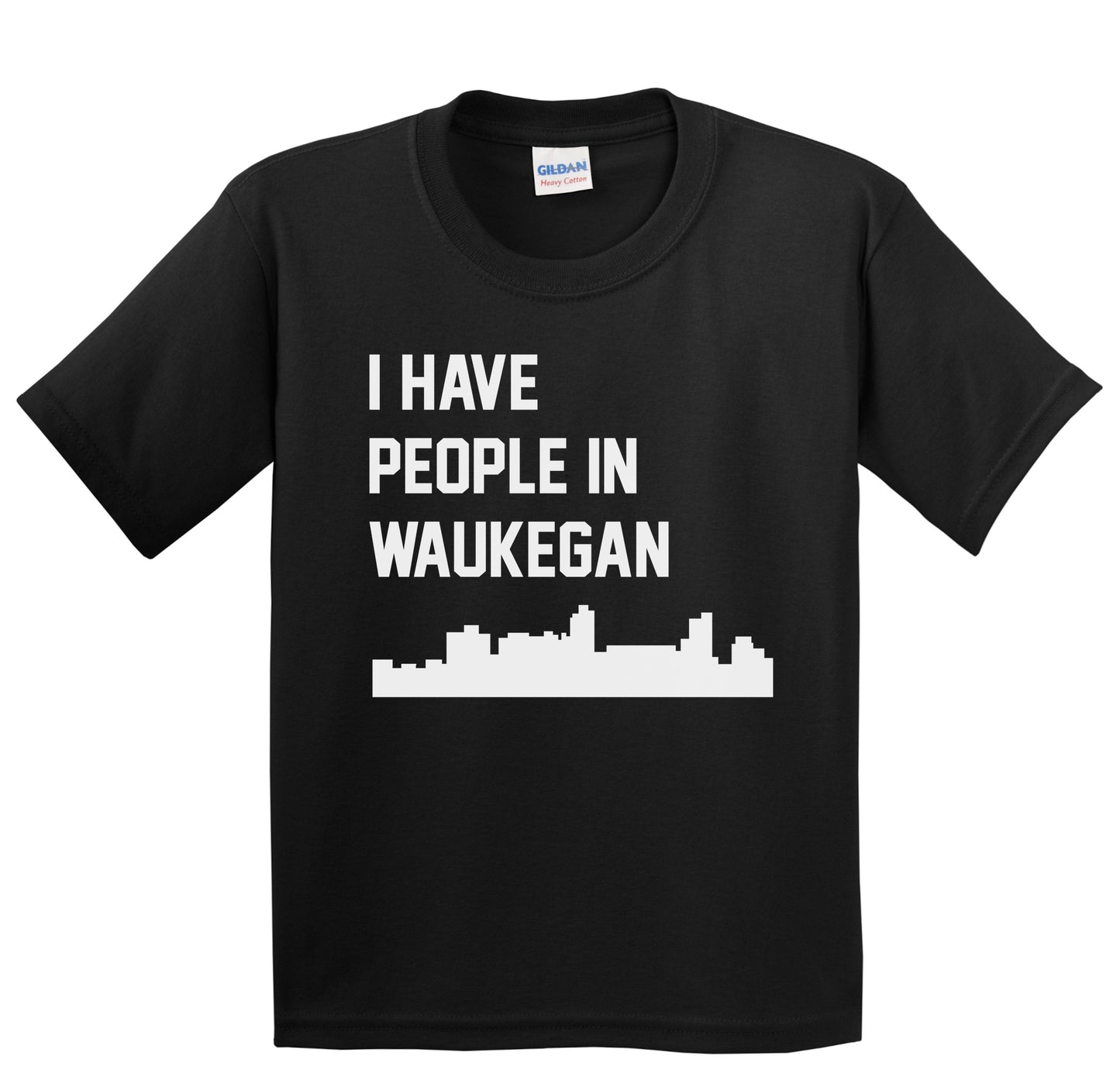 I Have People In Waukegan Illinois Skyline Youth T-Shirt