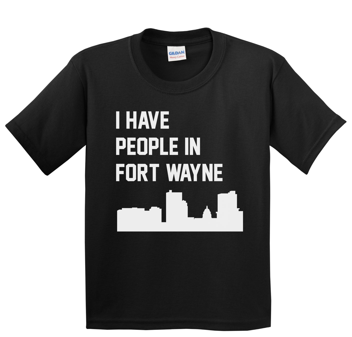 I Have People In Fort Wayne Indiana Skyline Youth T-Shirt
