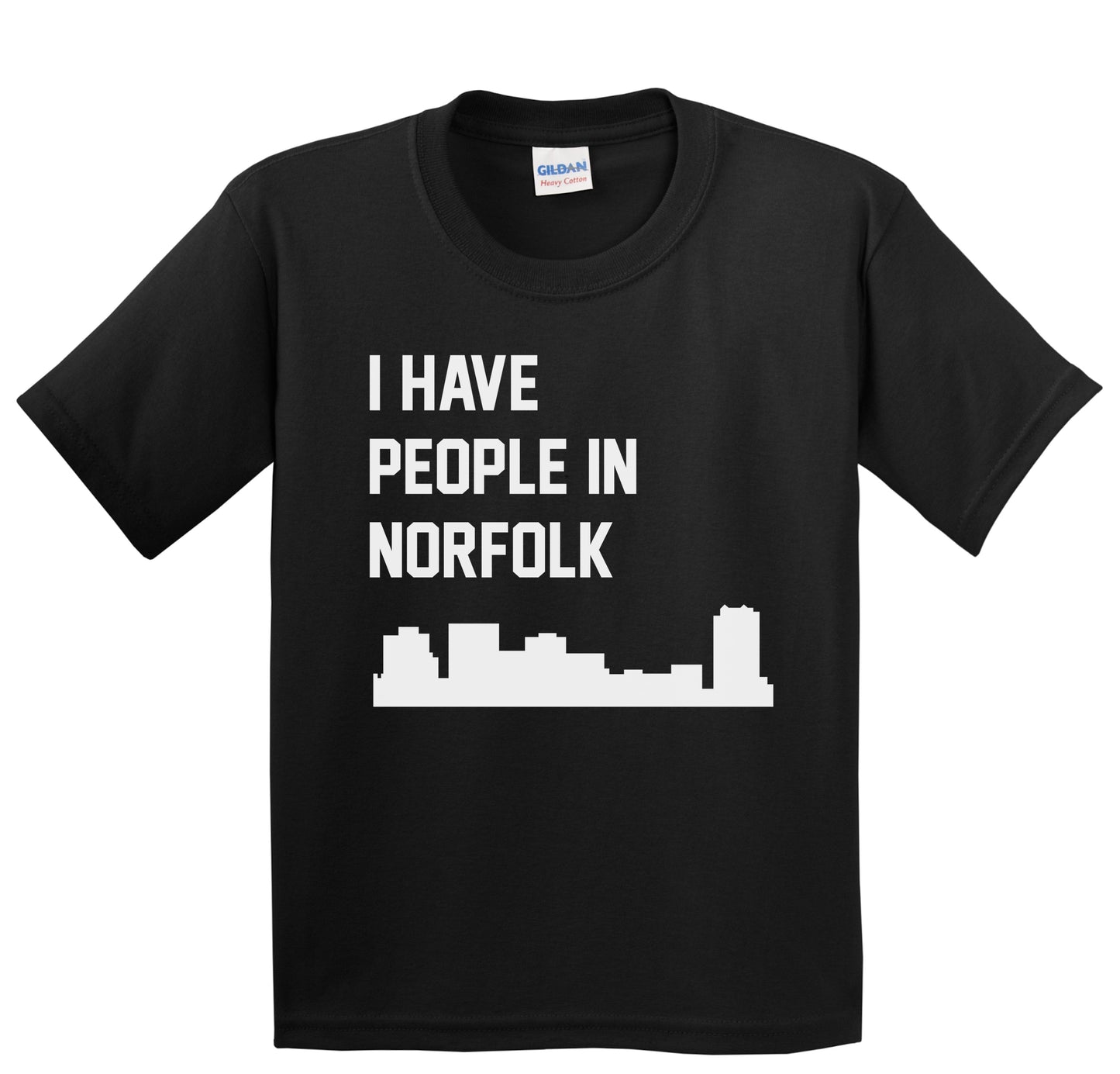 I Have People In Norfolk Virginia Skyline Youth T-Shirt