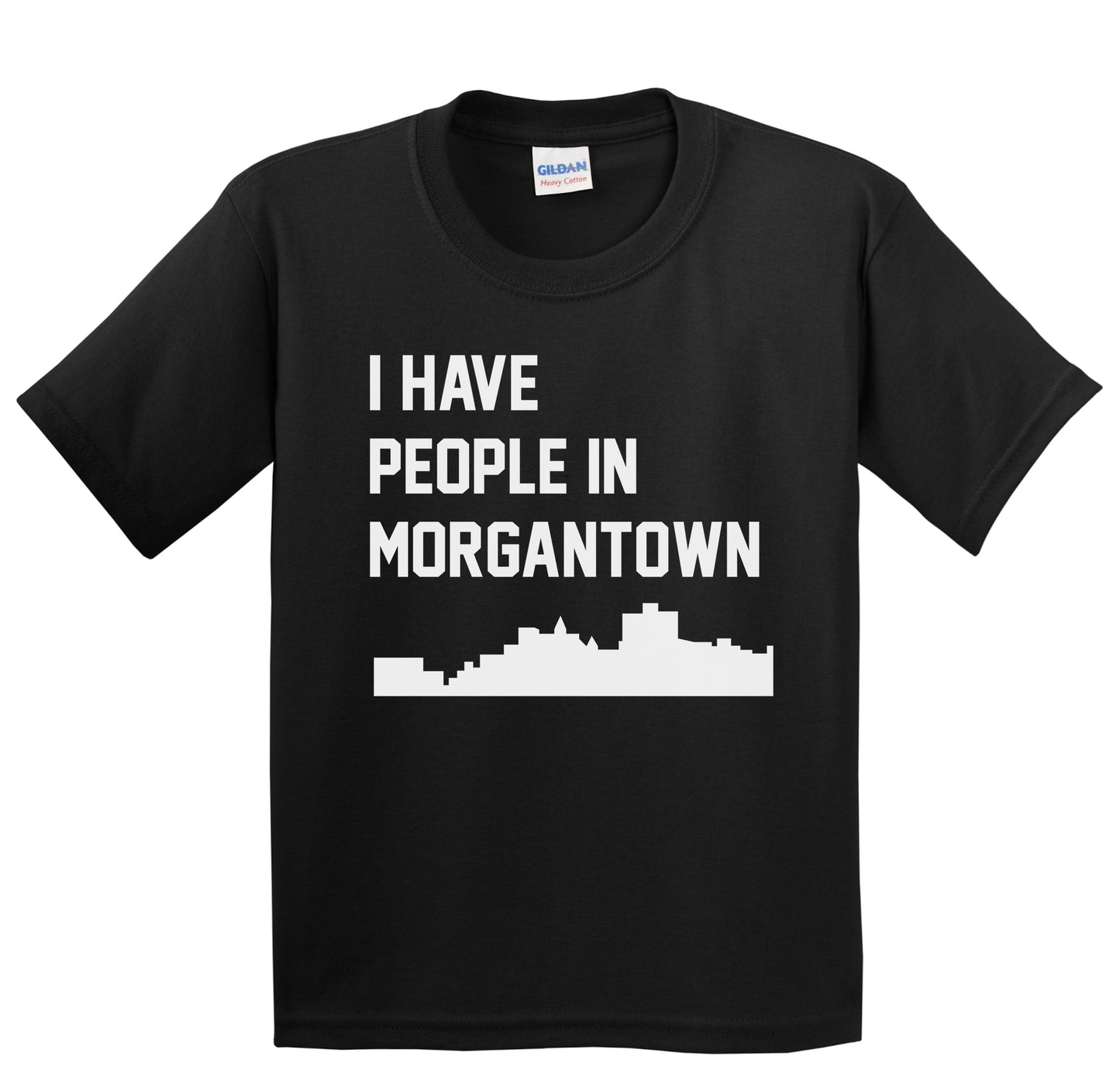 I Have People In Morgantown West Virginia Skyline Youth T-Shirt