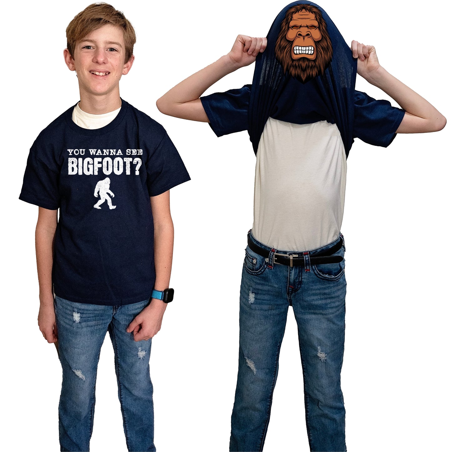 You Wanna See Bigfoot? Funny Flip Shirt Sasquatch T-Shirt - Bigfoot Shirt - Funny Gift for Men