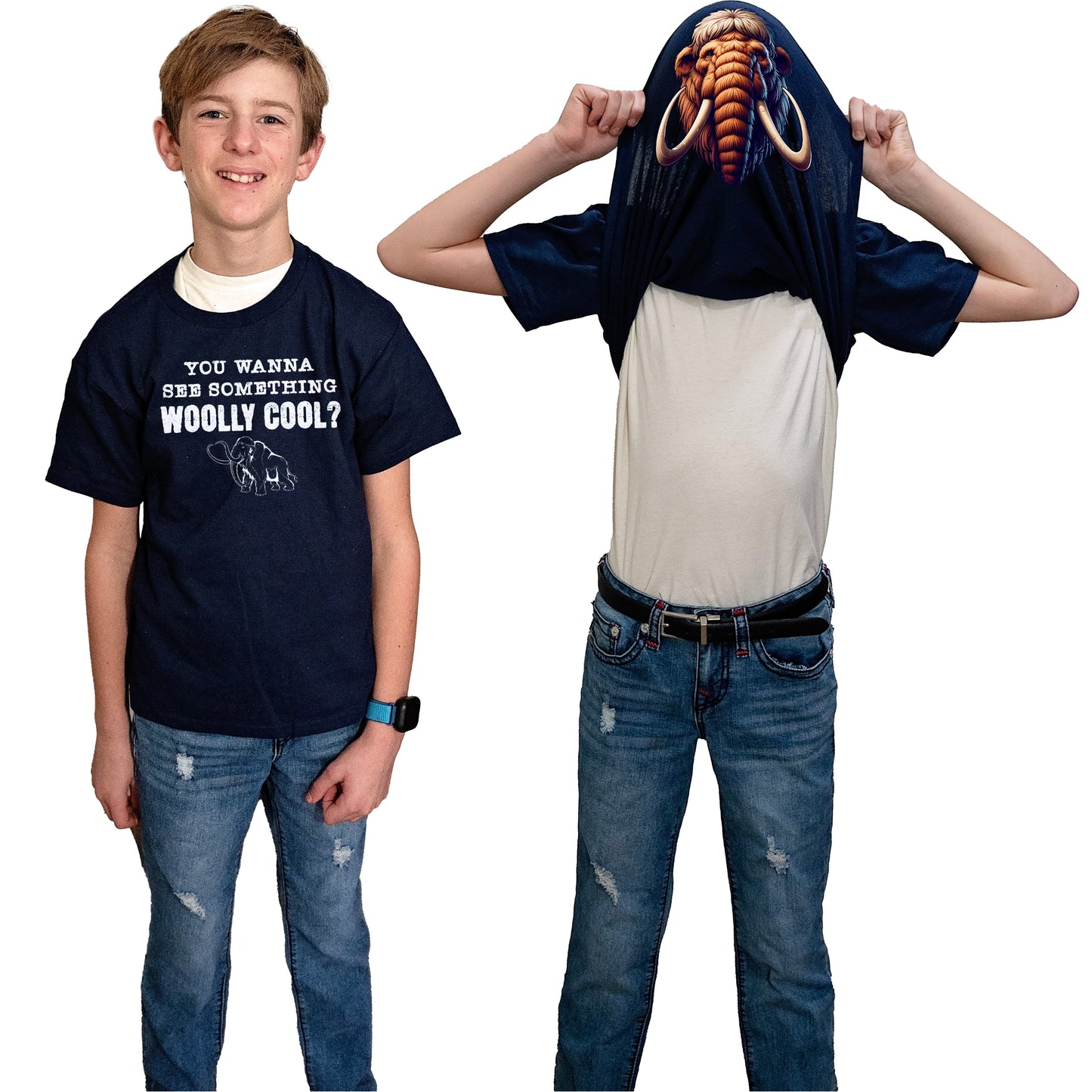 You Wanna See Something Woolly Cool Funny Flip T-Shirt - Woolly Mammoth Shirt - Funny Gift for Men