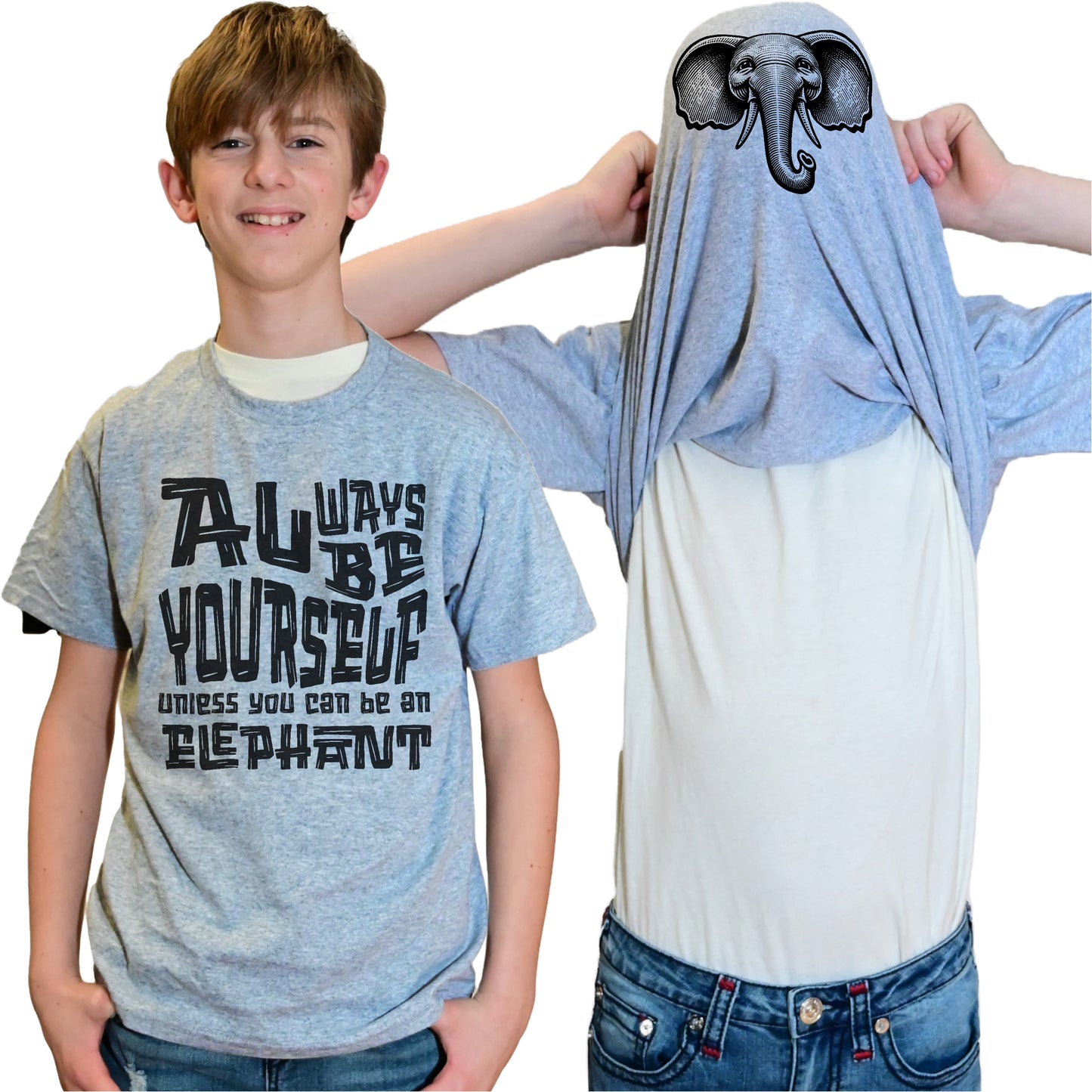 Always Be Yourself Unless You Can Be An Elephant Flip Shirt - Funny Elephant Face Flip Tee T-Shirt
