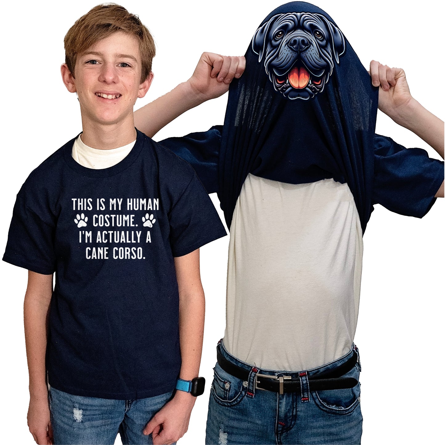 I'm Really A Cane Corso Flip Shirt - Funny Dog Owner T-Shirt Flip Tee