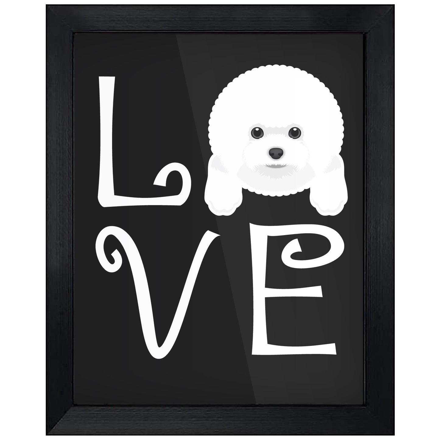 Bichon Frise Love Dog Owner Bichon Frise Puppy 8"x10" Wall Art Print