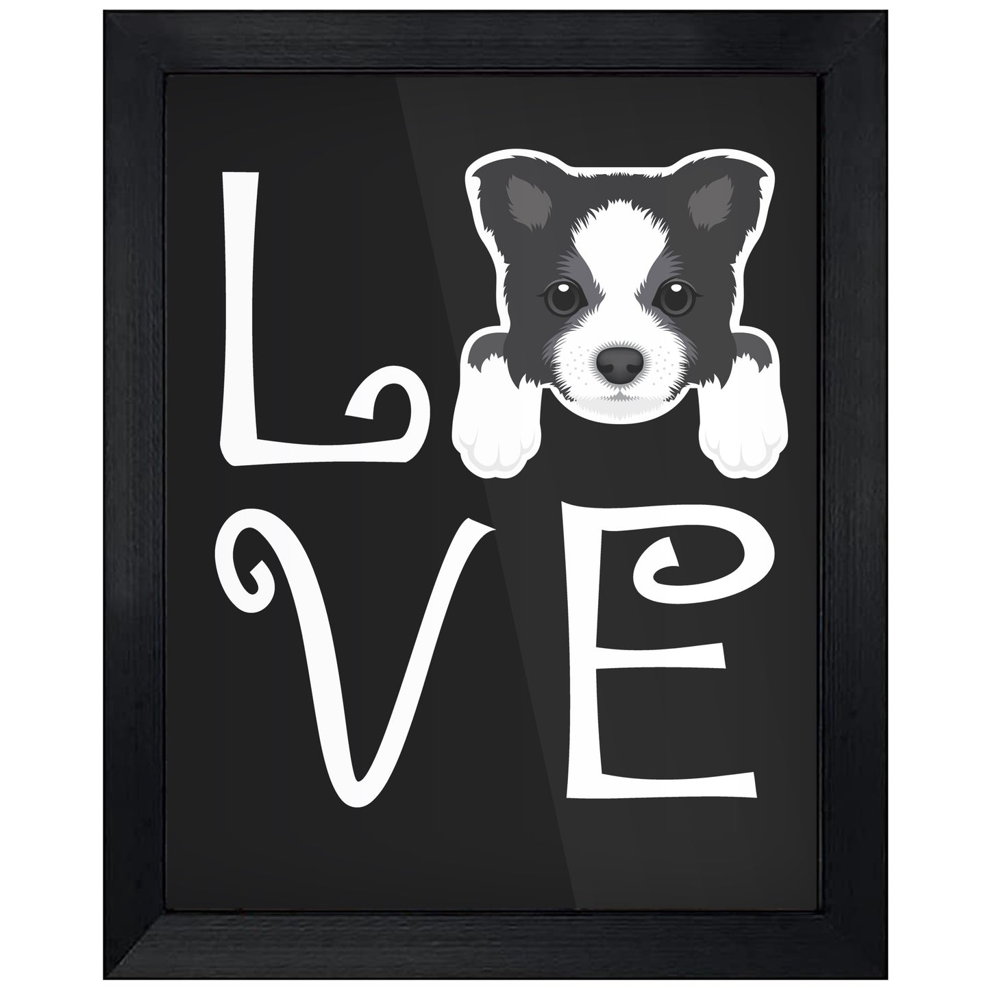 Border Collie Love Dog Owner Border Collie Puppy 8"x10" Wall Art Print