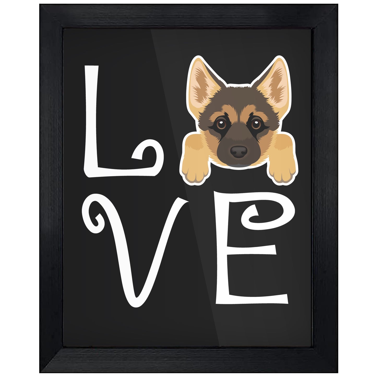 German Shepherd Love Dog Owner German Shepherd Puppy 8"x10" Wall Art Print
