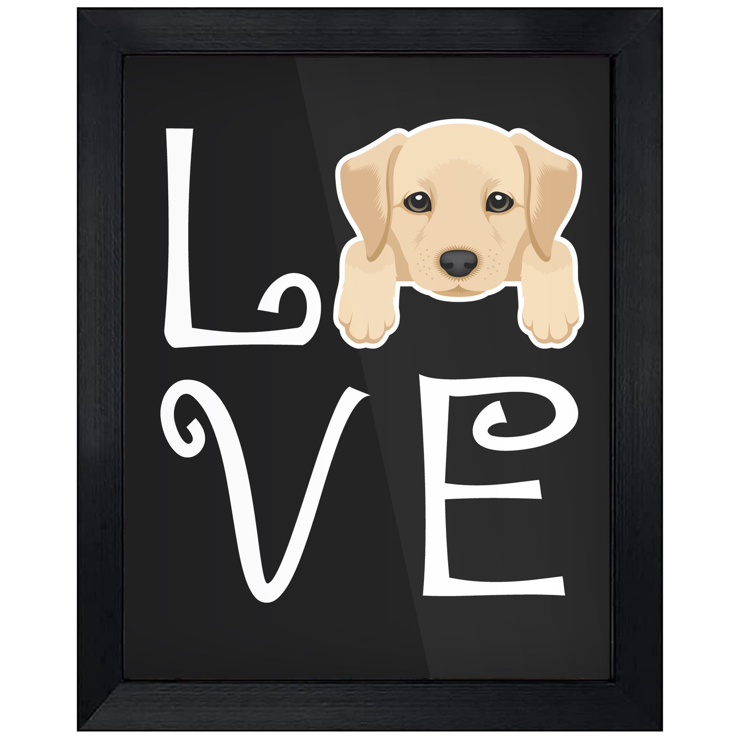 Yellow Lab Love Dog Owner Labrador Retriever Puppy 8"x10" Wall Art Print