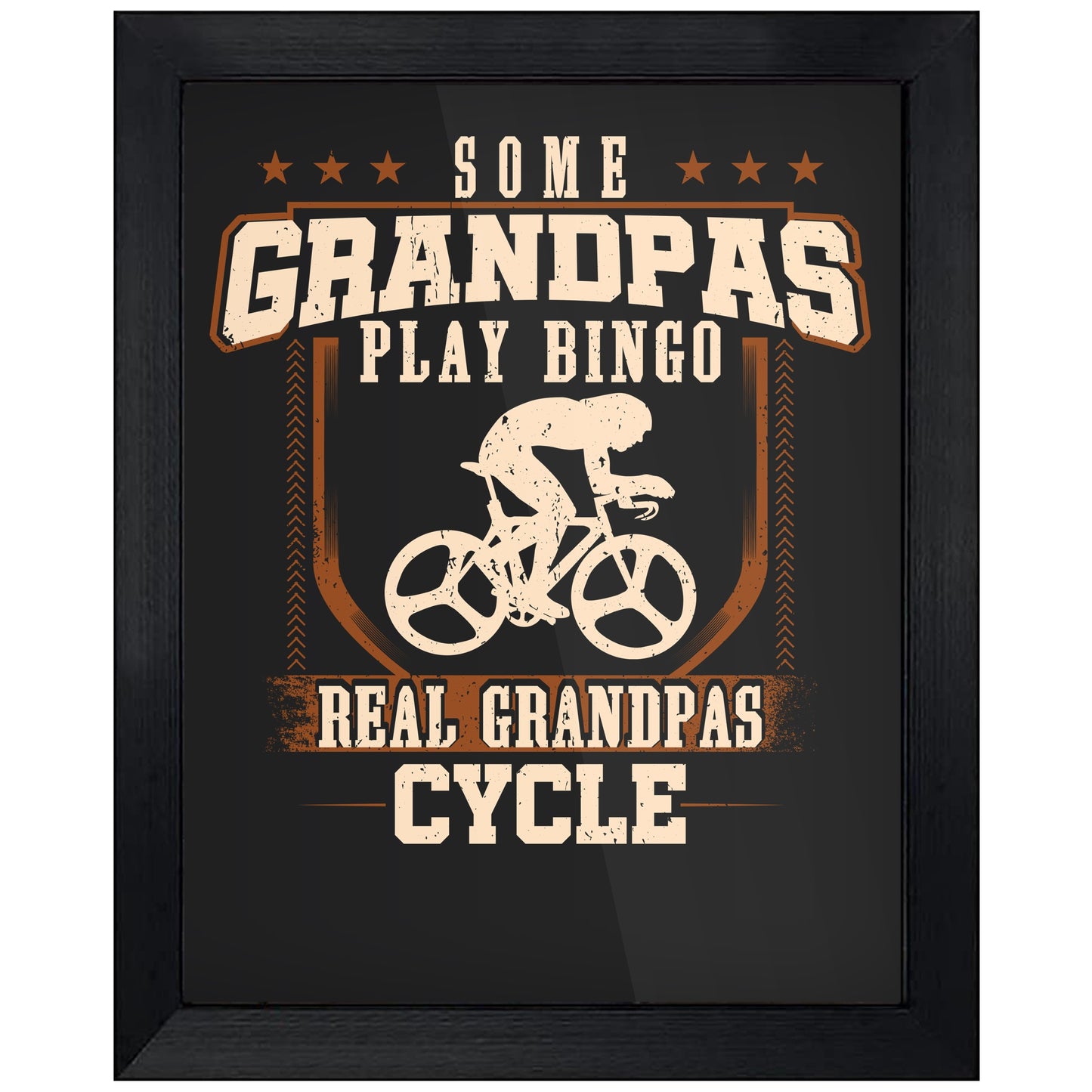 Some Grandpas Play Bingo Real Grandpas Cycle 8"x10" Wall Art Print