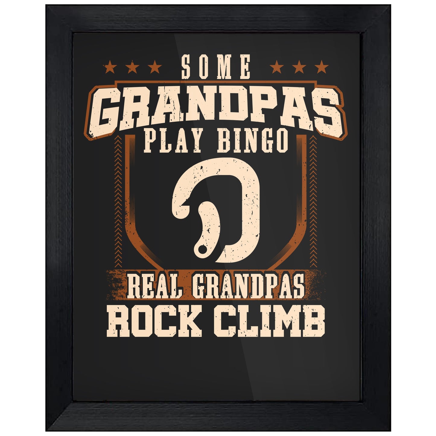 Some Grandpas Play Bingo Real Grandpas Rock Climb 8"x10" Wall Art Print