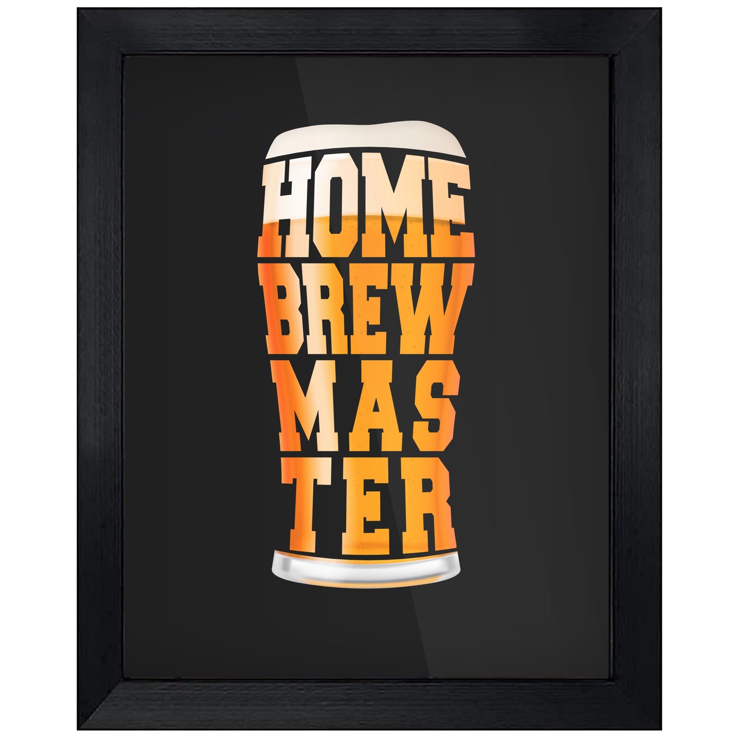 Home Brewmaster Beer Pint Glass Homebrewer 8"x10" Wall Art Print