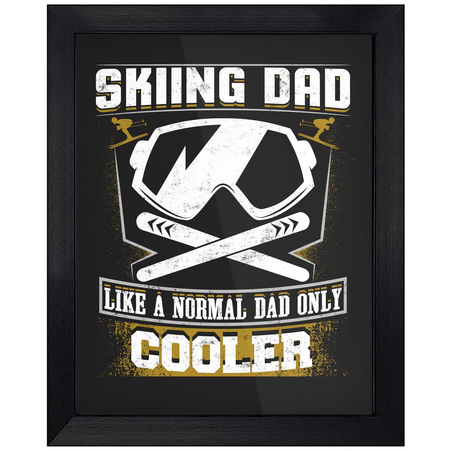 Skiing Dad Like A Normal Dad Only Cooler Father's Day 8"x10" Wall Art Print