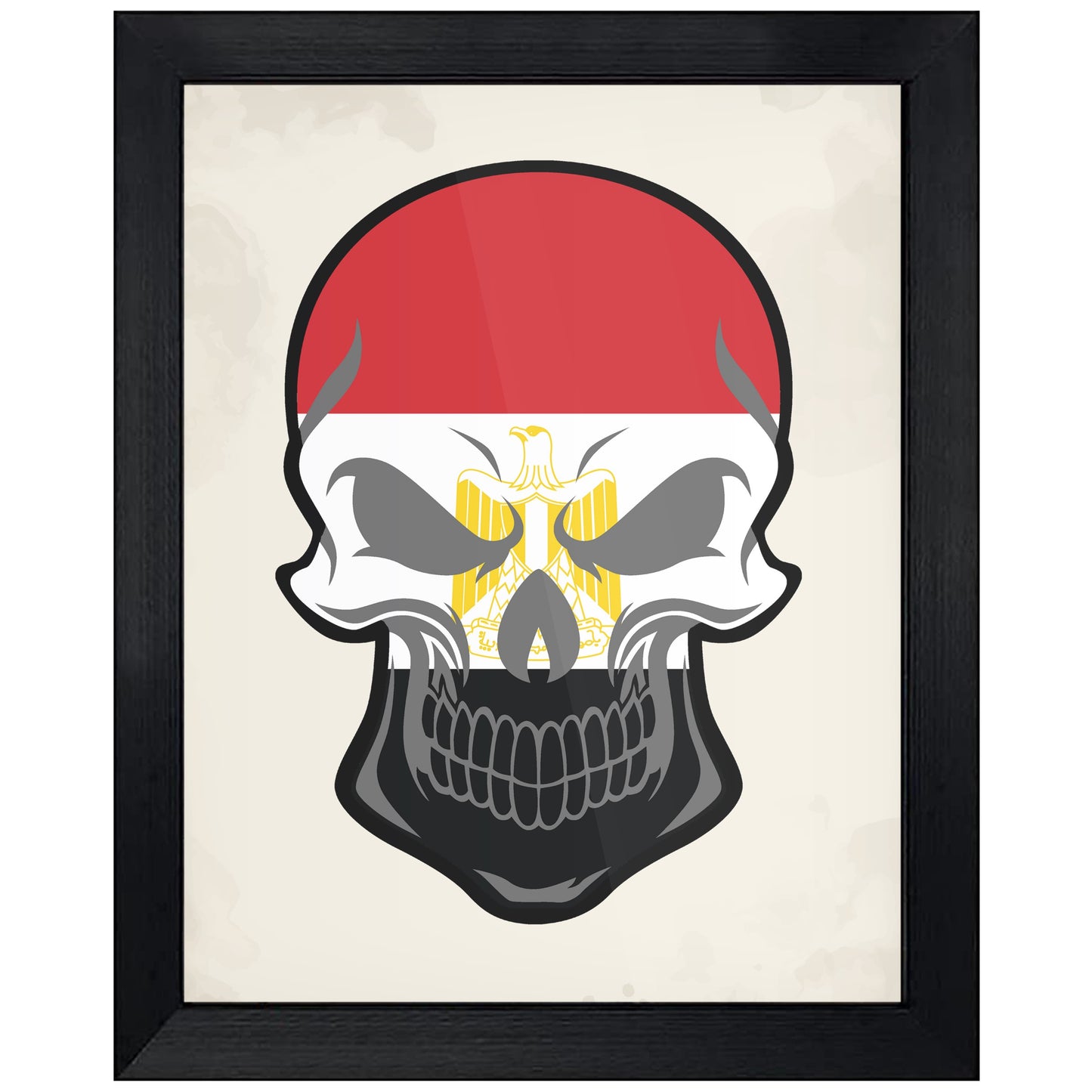 Egyptian Flag Egypt Skull Cool 8"x10" Wall Art Print