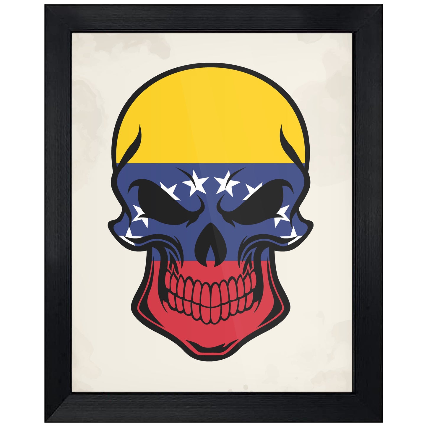 Venezuelan Flag Venezuela Skull Cool 8"x10" Wall Art Print