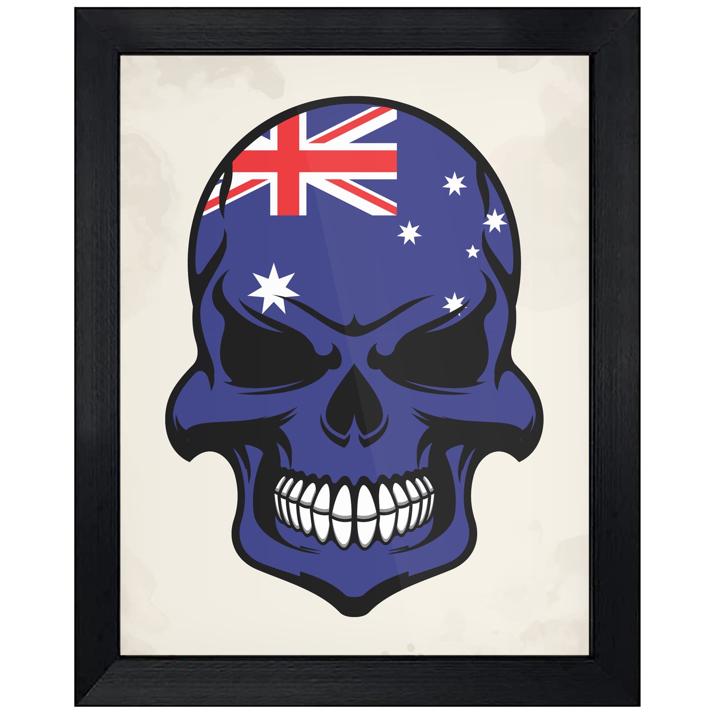 Australian Flag Skull Cool Australia Skull 8"x10" Wall Art Print