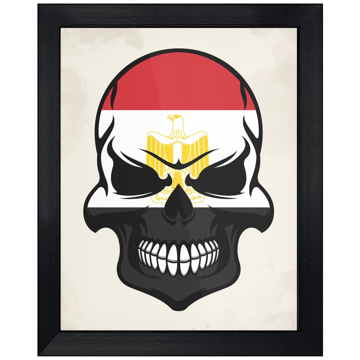 Egyptian Flag Skull Cool Egypt Skull 8"x10" Wall Art Print