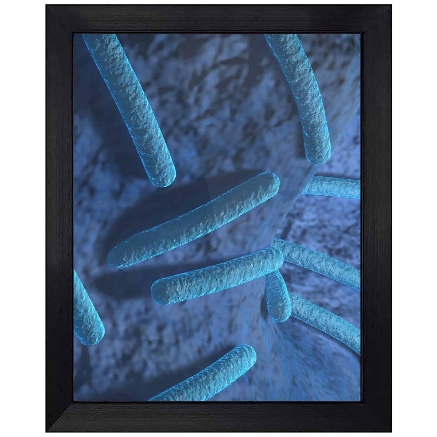 Bacteria Under Microscope Epidemiologist Microbiologist Doctor 8"x10" Wall Art Print