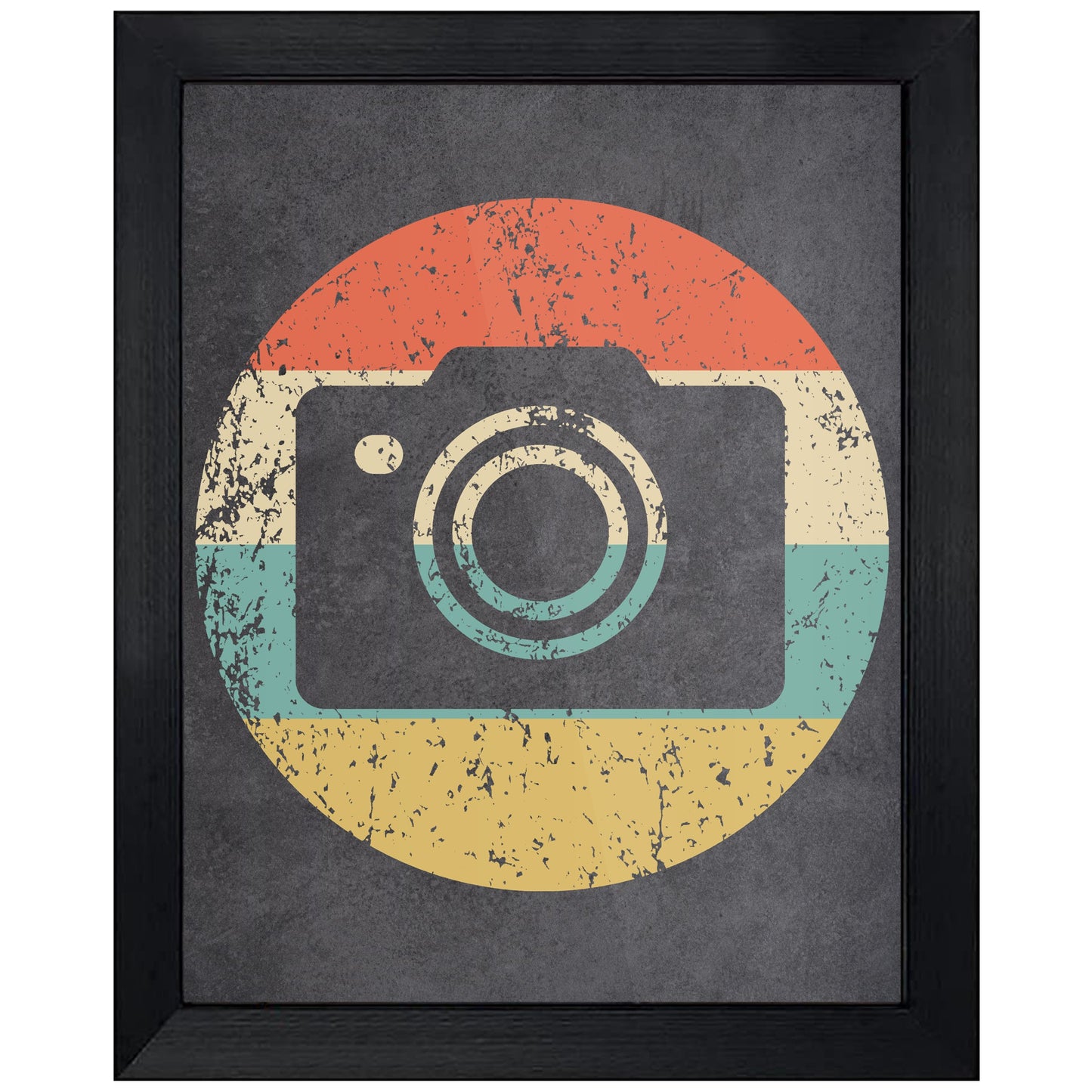Camera Photographer Icon Retro 8"x10" Wall Art Print