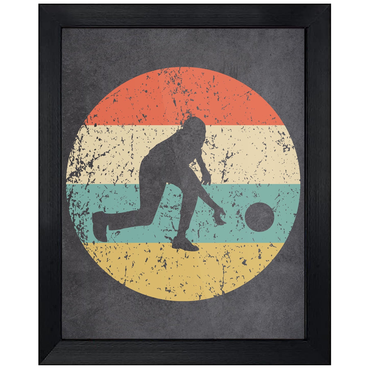 Bowler Bowling Sports Icon Retro 8"x10" Wall Art Print