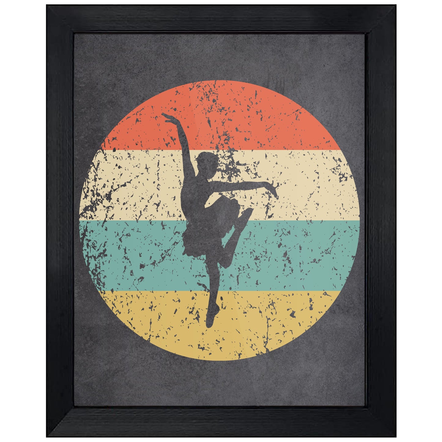 Ballet Ballerina Dance Icon Retro 8"x10" Wall Art Print