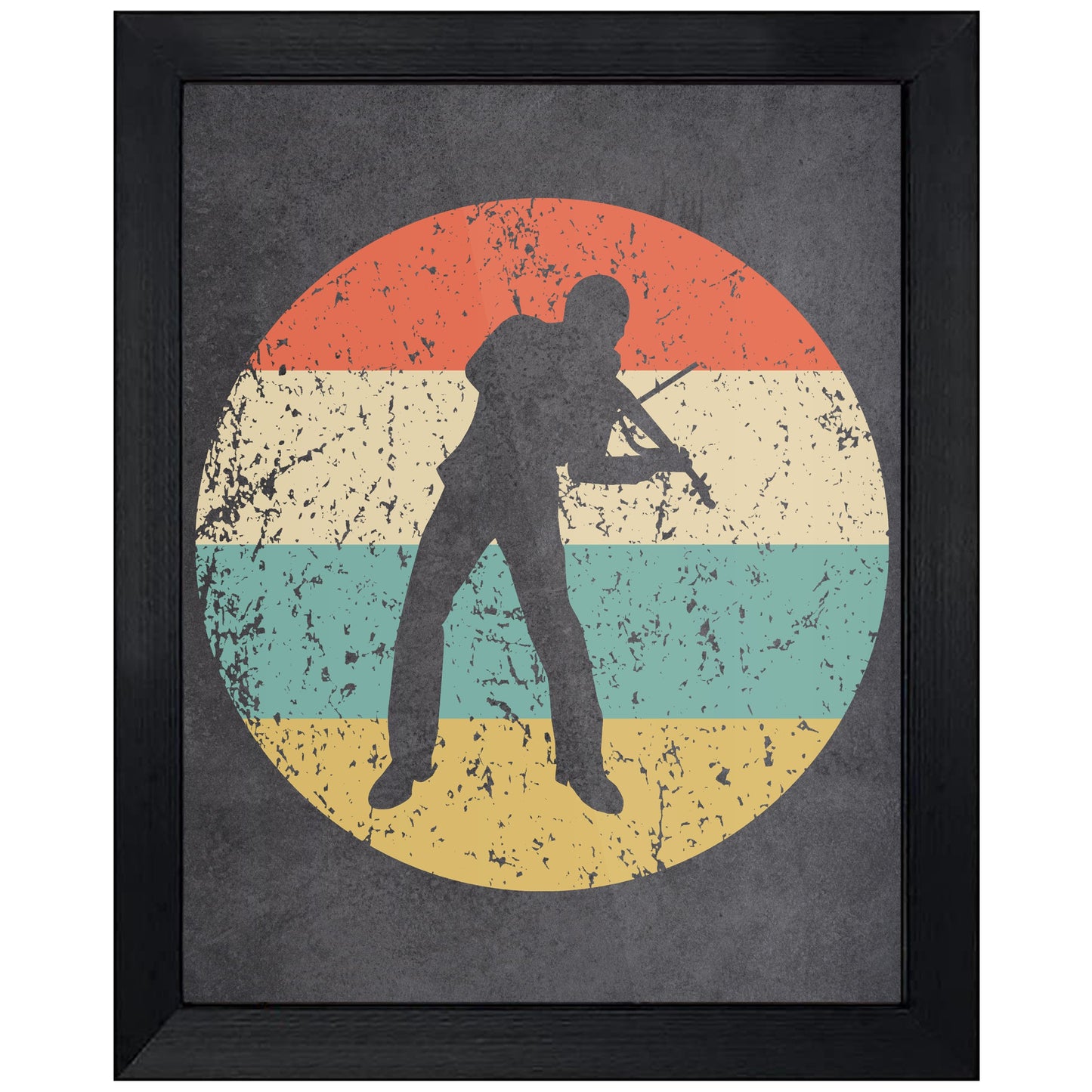 Violin Violinist Music Icon Retro 8"x10" Wall Art Print