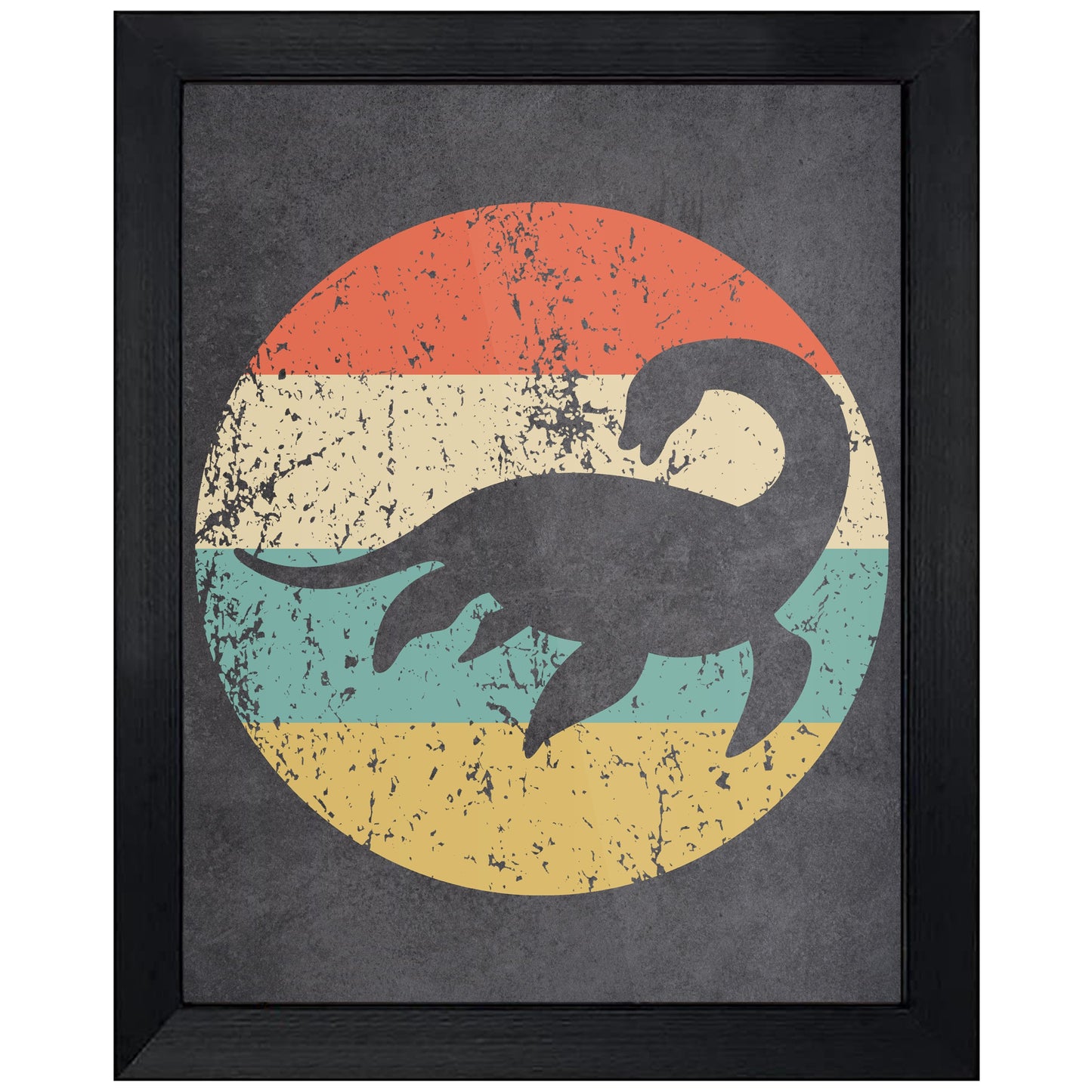 Loch Ness Monster Icon Retro 8"x10" Wall Art Print