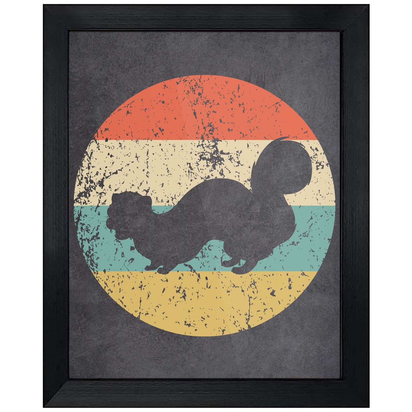 Ferret Animal Icon Retro 8"x10" Wall Art Print